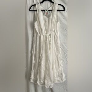 Johnny Was White Sleeveless Chemise Dress